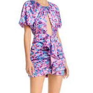NWOT for love and lemons satin stretch tahiti dress M